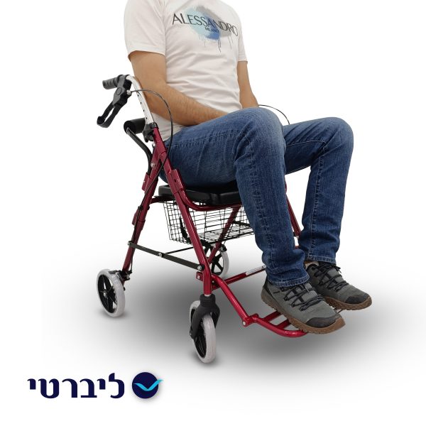 ⁦רולטור 4 גלגלים עם רגלית⁩ – תמונה ⁦7⁩