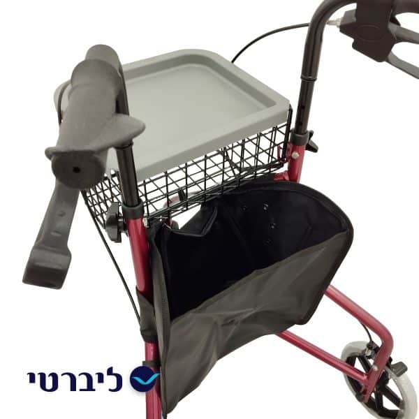 ⁦רולטור 3 גלגלים עם תיק וסלסלה⁩ – תמונה ⁦3⁩