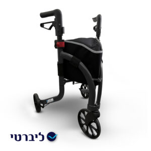 רולטור 3 גלגלים בעיצוב מיוחד | קיפול מהיר - שחור